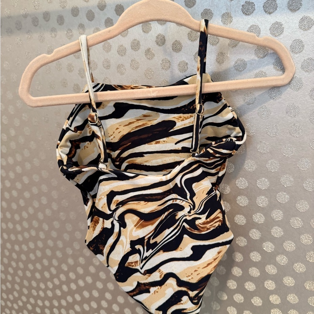 Skatie Kids Swim One Piece - Black and Tan - Picture 2 of 6